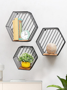 <b>Rustic</b> Metal Wall Mounted <b>Shelves</b> for Living Room - Product Image 2