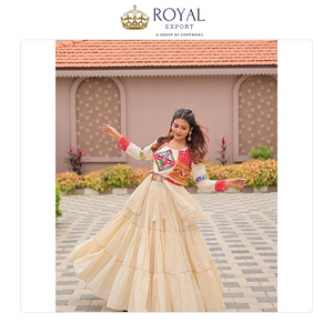 <b>Top</b> Quality Exclusive Sale on Indian Clothing Pure Cotton with Gamthi Work Women Lehenga Choli for Genuine Buyers - Product Image 3