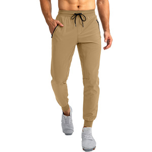 Custom Printing High Quality Men's <b>Pants</b> Fleece <b>Lined</b> with Mid Waist Elastic Closure Solid Fitness Training Sport Men's Trousers - Product Image 1
