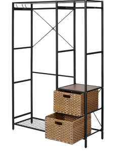 Porte-vêtements en métal avec mélange de rotin PE |   Parfait pour vos applications intérieures - Product Image 2