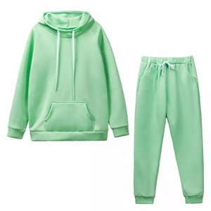 Men's Custom Casual Solid Tracksuit Set 100% Cotton Breathable <b>Fleece</b> 360g Athletic Jacket and <b>Pants</b> for Winter Training - Product Image 5