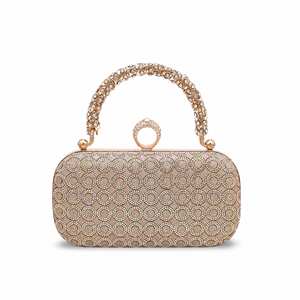 Pochette de soirée dorée pour mariée P15560 - Product Image 3