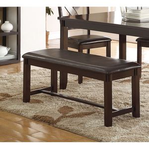 Set di Mobili per Sala da Pranzo Moderno e Casual in 6 Pezzi, Finitura Espresso, Include Tavolo da Pranzo, 4 Sedie Laterali, Panca in Legno di Gomma e Betulla Impiallacciata - Product Image 4