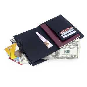 Ando Bag Cartera de viaje organizadora de cuero genuino de vaca con ranuras para tarjetas y bolsillo con cremallera - Product Image 6