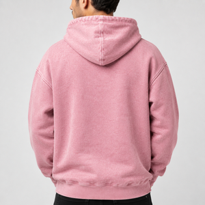 Sudaderas con capucha rosas para hombre Truvic, con estampado de calavera, de algodón French Terry, estilo casual para otoño, sudaderas con capucha Aci Wash en venta. - Product Image 2