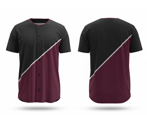 เสื้อเบสบอลทีมแบบสั่งทำพิเศษ พร้อมชื่อและหมายเลข  พร้อมโลโก้และหมายเลขตามสั่ง |   ฐานผ้าโพลีเอสเตอร์ที่ระบายอากาศได้ดี - Product Image 4