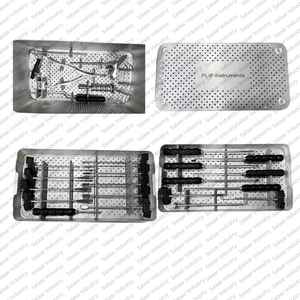 Salaar Industry Orthopedic Spine <b>PEEK</b> Lumbar PLIF Cage Manual CE Certified Spine Surgery Instruments Set - Product Image 1