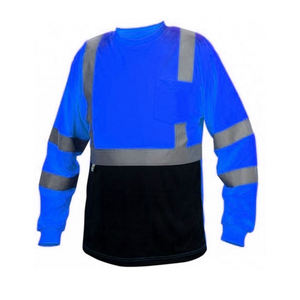 Camiseta de Trabajo Reflectante de Manga Corta, Uniforme de Seguridad de Alta Visibilidad, Ropa de Trabajo Industrial, Camisetas Fluorescentes con Cuello Redondo - Product Image 2