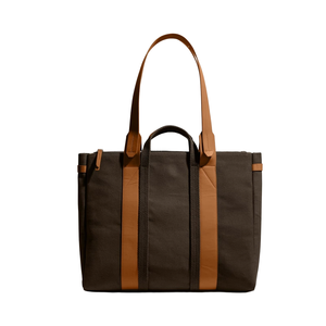 Lightweight <b>Canvas</b> <b>Laptop</b> Tote <b>Bag</b> with Zipper Closure Solid Pattern-Durable for Daily Use Travel & Shopping - Product Image 4