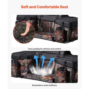 Borsa Portaoggetti Posteriore per ATV 68L in Tessuto Oxford con Cuscino in Spugna e Portabottiglie 600D per Portapacchi Posteriore - Product Image 6