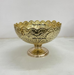 Bol de service jetable en acier inoxydable finition or de qualité supérieure, écologique, pour la décoration intérieure, les cadeaux festifs, les fêtes, la table moderne - Product Image 1