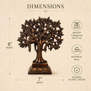 SHUBHAM - Figura Decorativa de Árbol de la Vida en Resina de Bronce, Escultura de Hojas, Centro de Mesa, Decoración del Hogar, Regalo - Product Image 2