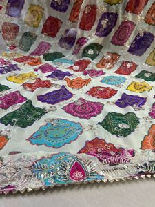 Dupatta Vintage de Georgette Puro con Diseño Tradicional de la Colección NRI, Accesorio de Moda Étnica - Product Image 5