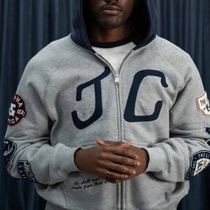 God Is Good Winter Custom ODM Unisex Hoodie Chenille Patch Letter Embroidery College University Wholesale Apparel - Product Image 6