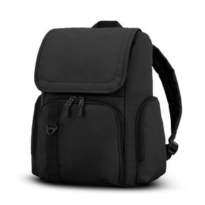 Minimalist <b>Black</b> <b>Backpack</b> Soft Shell Lightweight Unisex Rectangular Zipper Closure 15 Inches Daily Use - Product Image 1