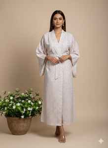 Vestido de Playa Tipo Bata, Traje de Baño, Maxi Vestido de Playa Sunshine para Todas las Estaciones - Verano, Kaftan al por Mayor, Blusa de Playa de Rayón con Estampado Floral - Product Image 3