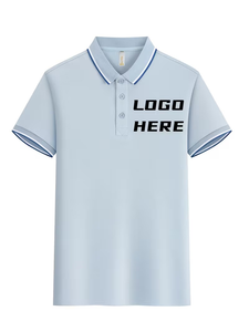 Black Cotton Polo Shirt Men Breathable Short Sleeve Work Fashion Custom Logo Printing Silk Screen Oem Service - Product Image 5