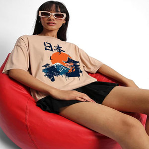 Camisetas de hombre con logotipo personalizado, ropa de calle de punto de poliéster/algodón de gran tamaño con estampado de lavado ácido gráfico de alta calidad - Product Image 4