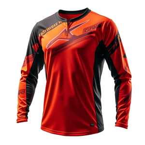 Jersey de Motocross Personalizado de Primera Calidad, Camiseta de Carreras de Secado Rápido, Transpirable, Estilo Vintage, Jersey de Motocross de Manga Larga - Product Image 4