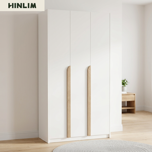 Armario Moderno con 5 Estantes, Puerta de Panel Plano, Mueble de Dormitorio Independiente, Diseño Minimalista, Mueble Blanco para Casa de Alquiler - Product Image 2