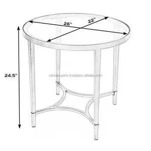 Minimalist Metal Accent <b>Table</b> Modern Nordic Style Living Room Furniture by Zahid Exports - Product Image 4