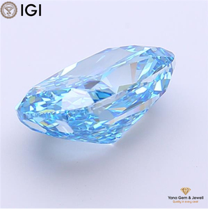 เพชรทรงคุชชั่น CVD ผลิตในห้องปฏิบัติการ น้ำหนัก 2.51 กะรัต พร้อมใบรับรอง IGI สีฟ้าสดใสแฟนซี ความสะอาดระดับ VVS2 สำหรับจี้ผลงานชิ้นเอก - Product Image 3