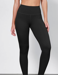 HAWK SPORTS INDUSTRIES Leggings de yoga taille haute sans couture pour femme, longueur intégrale, respirants, extensibles, 220g, sportifs, couleur unie noir - Product Image 5