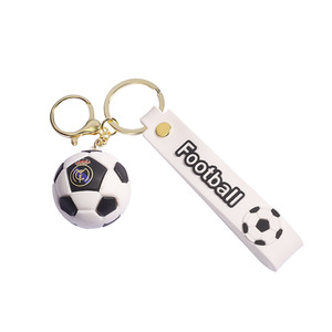 Llavero de Fútbol de Goma QY, Llavero 3D de Fútbol, Colgante de PVC para Mochila, Regalo Promocional - Product Image 2