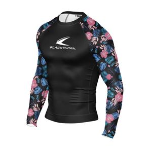 Camiseta de Compresión con Sublimación Personalizada para MMA BJJ, Protección UPF50+ Antibacteriana, Servicio OEM, Manga Larga - Product Image 3