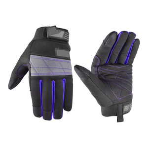 Custom Logo Reinforced Synthetic Leather Amara Mechanical Gloves Anti Vibration Heavy Duty Cut Resistant Work Safety Gloves - Product Image 4
