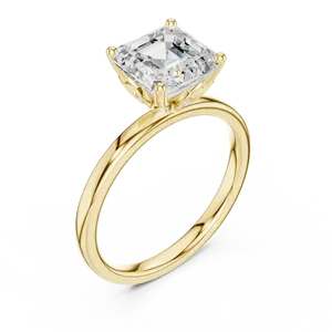 Bague Solitaire Intemporelle en Or Personnalisé avec Diamant de Laboratoire Rond Brillant de 2 carats, Tête à Double Griffes et Tige Solide, Bijou de Fiançailles - Product Image 3