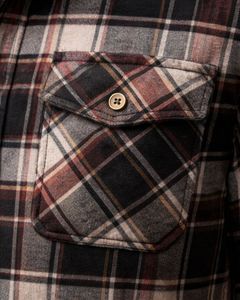 Chemise décontractée à carreaux marron et noir personnalisée pour homme, coupe ajustée, manches longues, boutonnée, en coton, élégante, qualité supérieure, vêtement tendance - Product Image 4