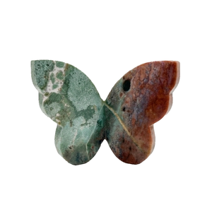 Mariposa voladora de cristal de alta calidad con alas de jaspe unicornio y piedra curativa, mariposa tallada en 3D y cristal decorativo, mayorista. - Product Image 1
