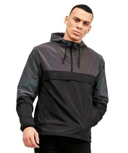 Nouveau dernier coupe-vent décontracté en gros pas cher prix pull hommes couleur bloc réfléchissant varsity vestes - Product Image 4