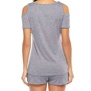 Nueva Llegada: Conjuntos Personalizados para Mujer, Conjuntos de Dos Piezas, Top de Alta Calidad, Camiseta Corta sin Costuras con Textura Acanalada / Conjuntos Casuales para Damas - Product Image 4