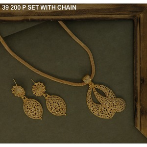 Fashion Pendant Necklace Gold-Plated Necklace for Women <b>Wedding</b> Jewelry Luxury Earrings Necklace Jewelry Set for Woman Jewelry - Product Image 6