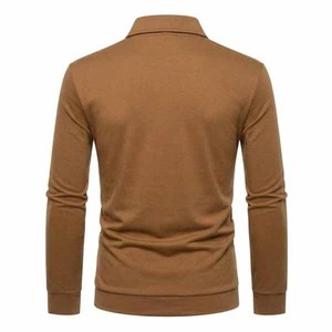 Camiseta Polo de Manga Larga para Hombre, 100% Algodón de Alta Calidad, Tejido de Punto, Transpirable, de Secado Rápido, con Botones, Diseño Personalizado - Product Image 2