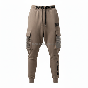 กางเกงวิ่งขนแกะระดับพรีเมียมสำหรับผู้ชายกางเกงวิ่งผ้าน้ำหนักมาก GSM 320หนักผ้านุ่มยืดหยุ่นใส่ได้กับโลโก้ของผู้ชายซักได้ตามต้องการ - Product Image 1