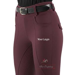 Leggings Ecuestres de Cintura Alta con Control de Abdomen y Asiento Completo de Silicona para Mujer, Mallas de Equitación - Product Image 1