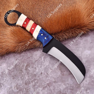 Cuchillo de Supervivencia para Camping y Caza, Hecho a Mano, de Alta Calidad, Forjado, con Orificio para el Dedo, Hoja Fija Tipo Halcón, Acero al Carbono, OEM/ODM/OBM - Product Image 2