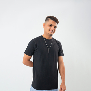 T-shirts décontractés pour hommes en jersey uni tricoté CVC (60/40) 20/S, 180 grammes, coupe ample, manches courtes, col rond, respirant, séchage rapide - Product Image 3