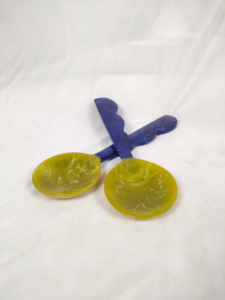 Juego de Cucharas para Servir Ensaladas de Resina Ecológica, Utensilios de Cocina Hechos a Mano en India, Artesanías en Venta - Product Image 4