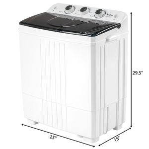 Lavatrice Semiautomatica a Doppia Vasca con Pompa di Scarico Integrata XPB45 428S 20Lbs per Appartamenti, Dormitori, Camper, Campeggio, Hotel (USA, AU) Usata - Product Image 2