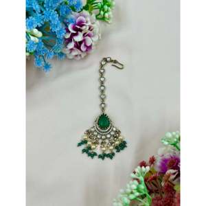 Indian Ethnic Artificial Jewellery Vidhi Victorian Mang Tika Cultural Collectible - Product Image 2