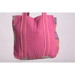 Bolso Tote Boho Kantha Hecho a Mano, Bolso de Algodón Indio Vintage, Suave, Ligero, Duradero, Reutilizable, Gran Capacidad, Ecológico, para Llevar Compras - Product Image 5