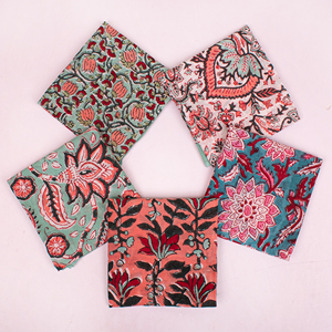 Handmade Floral Block Printed Cotton Bandana Eco-Friendly Breathable Unisex Square Scarf <b>Head</b> <b>Wrap</b> Stylish Neck Accessory - Product Image 3