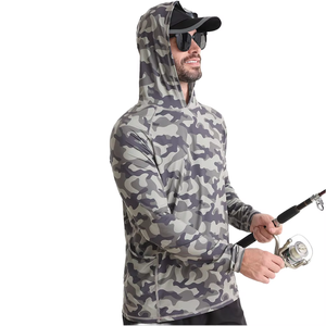 Custom Printed LOGO Breathable Long Sleeve Dry-Fit Fishing <b>Shirt</b> Quick Dry UV Protection UPF 50 Durable Spandex/Polyester Men's - Product Image 1