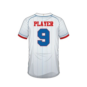 Camisetas de béisbol personalizadas de primera calidad Diseño de rayas retro con patrón 3D personalizado para equipos Clubes Ligas - Product Image 2