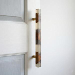 Poignée de porte en résine et bois faite à la main, poignée d'armoire, artisanat artistique, décoration de la maison, forme irrégulière, moulage en époxy HASAN CRAFT - Product Image 2