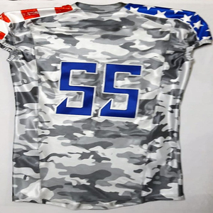 เสื้อรักบี้ชายแบบสั่งทำพิเศษ แขนครึ่งตัว พิมพ์ลายเสือดาวด้วยความร้อน เสื้อฟุตบอลสั่งทำพิเศษ ไซส์ใหญ่ ป้องกันแบคทีเรีย - Product Image 5